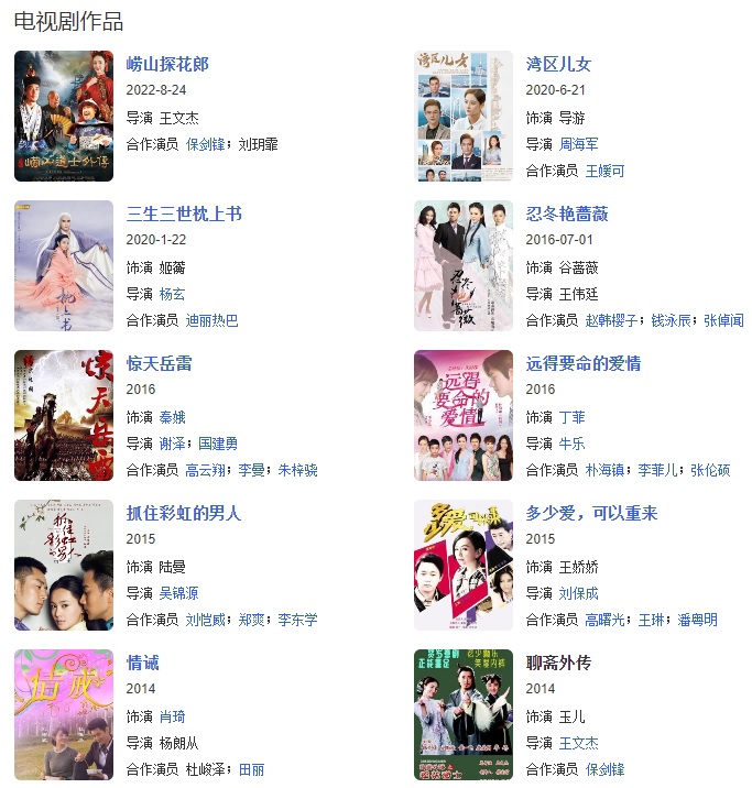 刘玥霏的电视剧作品